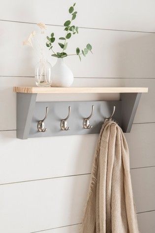 Malvern Hooks Coat Storage Small Space, Coat Hooks Hallway, Bathroom Door Hooks, Coat Rail, Coat Pegs, Coat Storage, Small Entryways, Hall Decor, Hallway Kitchen