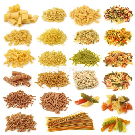 Pasta collection. Isolated on white background #Sponsored , #Ad, #AFFILIATE, #collection, #white, #Isolated, #Pasta Starch Free Recipes, Starch Free Meals, Pasta Names, Starch Free Diet, Animal Foods, Types Of Pasta, Food Noodles, Starch Foods, Fish Eggs