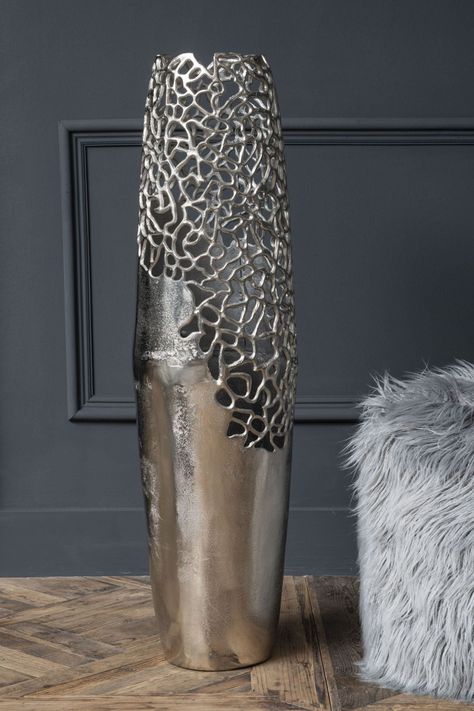 Silver vase decor