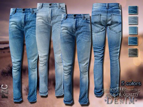 The Sims 4 Jeans, Sims Finds, Male Jeans, Mods Sims 4, Sims 4 Men Clothing, Sims 4 Male Clothes, The Sims 4 Cabelos, Sims Clothes, Sims 4 Cc Shoes