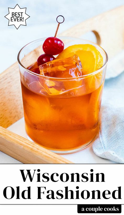 Here's how to make the Wisconsin Old Fashioned! This state's variation on the classic cocktail is made with brandy and has some unique twists. #wisconsin #wisconsinoldfashioned #brandyoldfashioned #brandy #cocktail #drink Wisconsin Old Fashioned Cocktail, Unique Old Fashioned Cocktail, Brandy Old Fashioned Wisconsin, Wisconsin Old Fashioned, Brandy Drink, Brandy Old Fashioned, Cold Dip Recipes, Brandy Cocktails, Salad Dressing Recipes Healthy