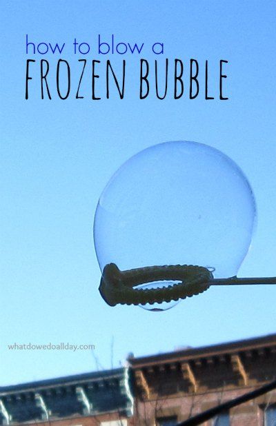 Blow a Frozen Bubble - amaze your kids with winter science when you shatter a bubble! Frozen Bubble, Frozen Bubbles, Winter Science, Kids Building, Snow Activities, Activities For Boys, Snow Fun, Winter Preschool, Preschool Science