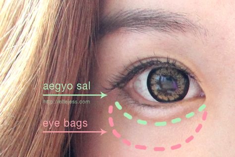 Aegyo Sal Puffy Aegyo Sal, Aegyo Sal Aesthetic, How To Do Aegyo Sal, How To Draw Aegyo Sal, Aegyo Sal Makeup, Kawaii Cosmetics, Make Eyes Look Bigger, Asian Makeup Tips, Kpop Makeup