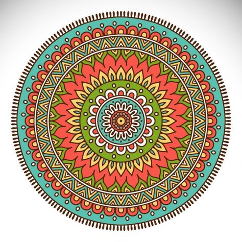 Mandala Colors Ideas, Colorful Mandala Drawing Easy, Mandala With Color, Mandala Art Colorful Patterns, Colorful Mandala Drawing, Color Mandala Art, Mandala Art Colorful, Colorful Mandala Art, Colorful Mandala Design