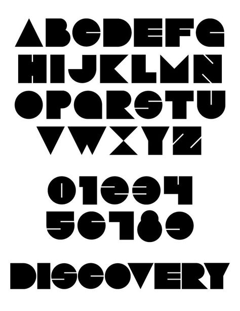 geometric Geometric Alphabet, Art Deco Fonts, Typographie Inspiration, Geometric Font, Typography Alphabet, 타이포그래피 포스터 디자인, Logo Type, Bauhaus Poster, Font Inspiration