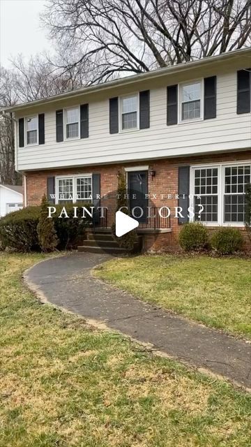 Kelly Jones on Instagram: "Here is a before and after of a previous flip house we completed. We loved this exterior color combo! What is your favorite exterior white paint? 

#exterior #exteriordesign #paintcolor #paint #beforeafter" Painted Siding Exterior Before And After, Before And After Exterior Paint, Exterior Before And After, Curb Appeal Before And After, Dark Exterior House Colors Modern, White Paint Exterior, Dark Exterior House Colors, Dark Exterior House, House Exterior Before And After