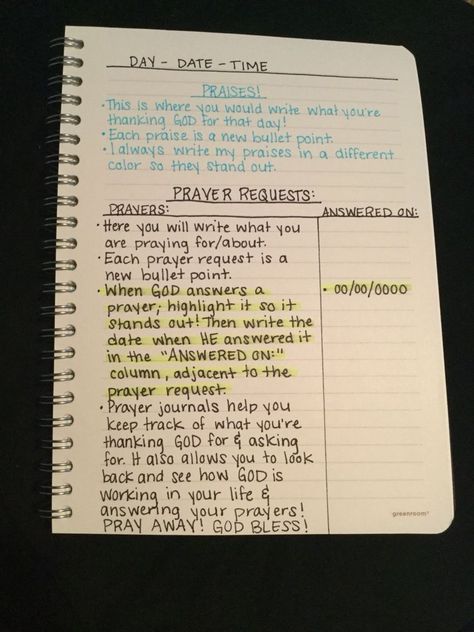 How I write in my prayer journal!  Prayer journals are great to keep a record of all that you have to be thankful for and all the prayers that God has answered. The key to a prayer journal is writing down all that you ask for and then being sure to go back when God has answered that prayer and writing that down! Use these journals in times of doubt and trial to remind you of how faithful and good God is! Studie Hacks, Prayer Closet, Scripture Reading, Prayer Times, Spend Money, Bible Study Notes, Prayer Board, Life Quotes Love, Prayer Room