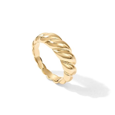 PRICES MAY VARY. ✦18K GOLD VERMEIL✦ A premium offering of our best selling styles, our vermeil jewelry is made with a solid s925 sterling silver base and plated in 18K gold that is 10x thicker than the industry standard 'plated gold'. Vermeil is a very durable, hypoallergenic material, made to last. 7mm wide, 3.7mm tall with a shank that tapers down to 3mm at the bottom, this chunky womens ring can be worn alone or as a stacking ring. ✦ 60-DAY GUARANTEE ✦ Your happiness is our number one priorit 15 Ring, Croissant Ring, Criss Cross Ring, Fake Jewelry, Dome Ring, Dangle Necklaces, Chunky Rings, Stacked Jewelry, Everyday Rings