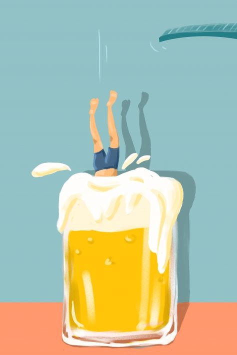 Beer Prints Wall Art, Beer Illustration Art, Beer Artwork, Beer Cartoon, Pool Drawing, Beer Graphic Design, Beer Wallpaper, Beer Painting, Beer Illustration