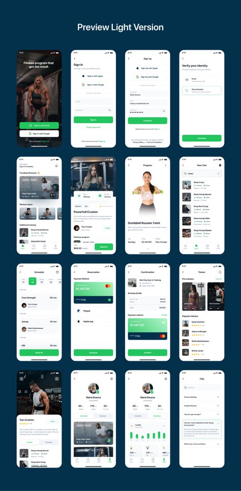 Fitness Mobile App Design, Workout App Design, Gym App Design, Figma Ui Design, Fitness App Ui Design, Fitness Apps Design, Workout Tracker App, Fitness App Ui, App Colors