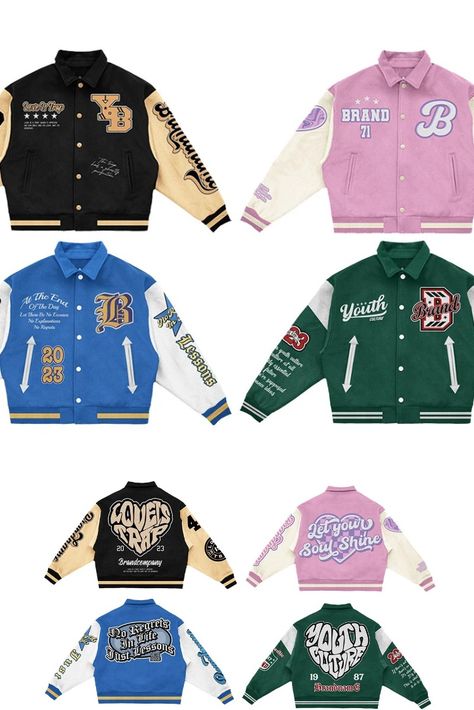 I will design your streetwear varsity jacket Varsity Jacket Design Ideas, Varsity Jacket Back Design, Streetwear Varsity Jacket, Varsity Graphics, Varsity Streetwear, Freelance Graphic Design Jobs, Varsity Jacket Design, Custom Varsity Jackets, Varsity Design