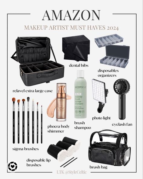 Makeup Kit Must Haves, Makeup Artist Set Up, Makeup Artist Must Haves, Makeup Theory, Makeup Kit Organization, Makeup Artist Kit Organization, Mua Kit, Makeup Artist Kit Essentials, Makeup Artist Bag