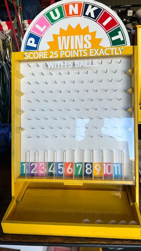 Plinko 25 Challenge Game | Carnival Game Rentals California Diy Fun Fair Games, Plinko Game Challenge, Plinko Game Ideas, Balloon Pop Carnival Game, Activation Games, Kerplunk Game, Plinko Board, Plinko Game, Carnival Night