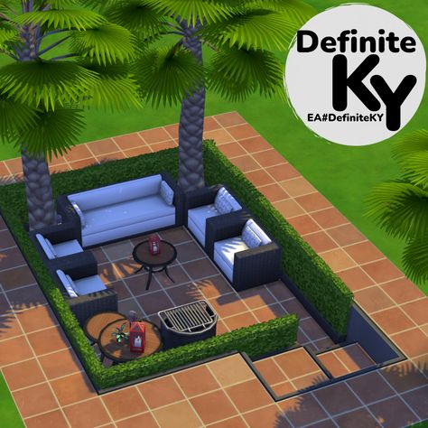 Sims Patio Ideas, Sims 4 One Story House Floor Plan, Sims 3 Builds, Sims 4 Home Ideas, The Sims House Ideas, Sims 4 Garden Ideas, The Sims 4 Building Ideas, Houses Sims 4, Sims 4 Build Ideas