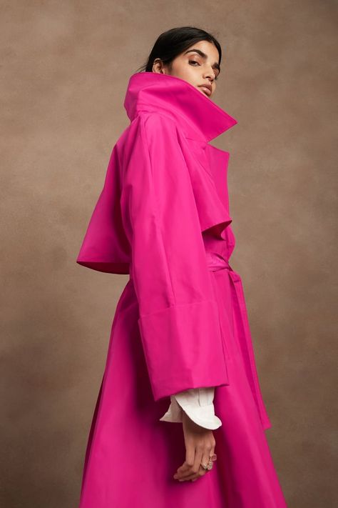 Best Belted Coats 2022 Pink Trench Coat Outfit, Gown With Coat, Pink File, Elegant Outerwear, A Line Coat, Coat Ideas, Statement Jackets, Coat Check, Pink Trench Coat