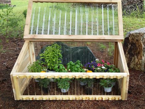 16 DIY Cold Frames to Extend Your Growing Season Greenhouse Cold Frame, Diy Cold Frame, Cold Frame Diy, Cold Frame Gardening, Greenhouse Diy, Diy Garden Landscaping, Mini Serre, Cold Frames, Best Greenhouse