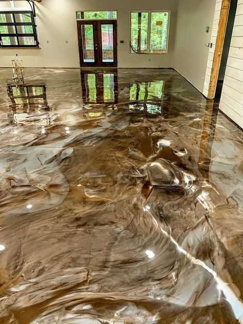 How Long Does Epoxy Flooring Last? A Guide to Lifespan and Maintenance 3 Concrete Floor Epoxy, Diy Stained Concrete Floors, Concrete Floors In House, Epoxy Concrete Floor, Epoxy Floor Designs, Epoxy Resin Flooring, Marble Flooring Design, Concrete Epoxy, Metallic Epoxy Floor