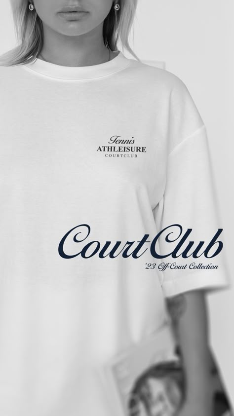 Tennis Vibe, Minimal Shirt Design, Tennis Clothing, Clothing Packaging, Text Logo Design, Dope Outfits For Guys, Tennis Club, Shirt Design Inspiration, Tennis Fashion