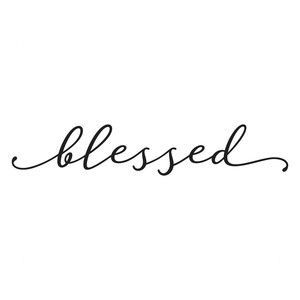 Blessed Tattoo Designs For Women, Blessed Stencil Tattoo, Blessed Tattoo Font, Blessed Tattoo Stencil, Blessed In Cursive, Blessed Tattoo Design, Blessed Font, Blessed Tattoo Ideas, Blessed Tattoo