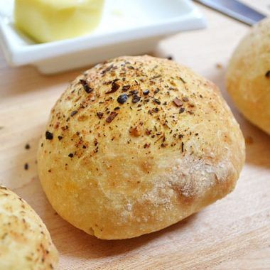 No Knead Focaccia Rolls - Step by Step Photos - Budget Bytes Easy Biscuit Recipe, Dry Herbs, Budget Bytes, Sweet Time, No Knead Bread, Vegan Bread, Food Pantry, Bread Rolls, Rolls Recipe