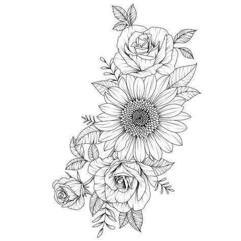 Pin on Tattoo me! White Sunflower Tattoo, Black And White Sunflower Tattoo, Biomechanical Tattoo Design, Sunflower Tattoo Ideas, White Sunflower, Minimal Tattoo Design, Illustration Tattoo, Tattoo Zeichnungen, Small Flower Tattoos