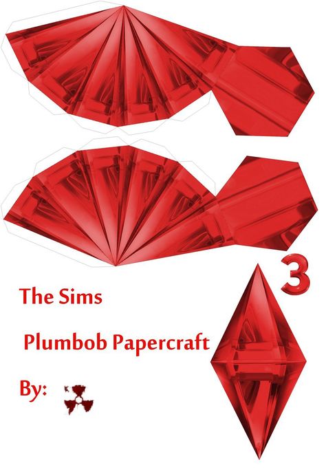 The Sims Red(angry) Plumbob Papercraft Template Designed by killero Plumbob Template, Pink Plumbob, Sims 4 Plumbob, Sims Costume, Sims 4 Anime, Homemade Earrings, Video Game Party, Diy Jewelry Display, Papercraft Printable