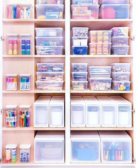 The Home Edit Playroom, The Home Edit Organization, Home Edit Organization, Storage Closets, Craft Closet Organization, Organized Spaces, Craft Closet, Home Edit, House Organisation