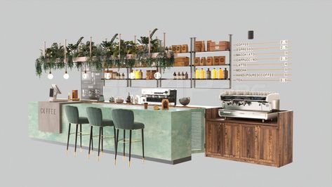 4162. Free 3D Bar Model Download Restaurant Interior Design Modern, Warehouse Bar, Cafe Bar Design, Tropical Interiors, Retail Interior Design, Bar Model, Cool Restaurant, Sketchup Model, Bar Interior