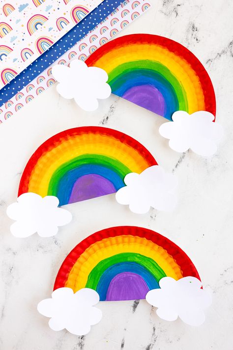 Spring Crafts Archives - Made To Be A Momma Easy Rainbow Craft, Paper Plate Rainbow, Made To Be A Momma, Under The Sea Crafts, Sun Crafts, Paper Clouds, Rainbow Craft, Princess Crafts, Frog Crafts