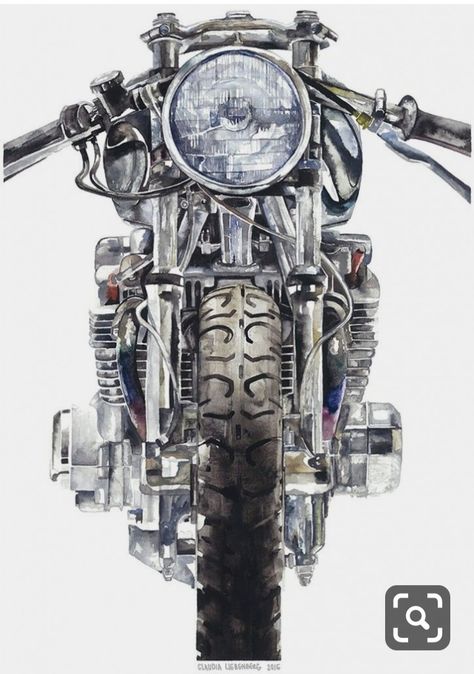 Motorbike Drawing, Motorbike Art, Motorcycle Artwork, Motorcycle Drawing, Motorcycle Illustration, Harley Davidson Wallpaper, Moto Vintage, Мотоциклы Cafe Racers, Cafe Racing