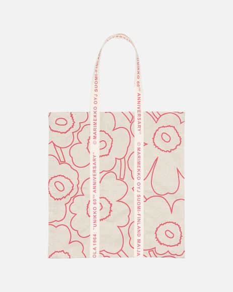 Collector's items | Unikko 60th anniversary - Marimekko Marimekko Bag, Everyday Art, Beautiful Handbags, 60th Anniversary, Carrier Bag, Bag Packaging, Year 2024, Printed Bags, Print Tote