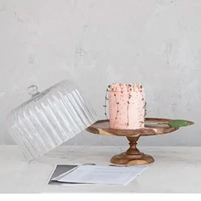 LOCALLY GROWN | Shop Sales Events Antique Farmhouse Wood Cake Stand, Wood Cake, Fluted Glass, Pedestal Cake Stand, Glass Cake Stand, Artisan Cheese, Wood Pedestal, Glass Cloche, Glass Cakes