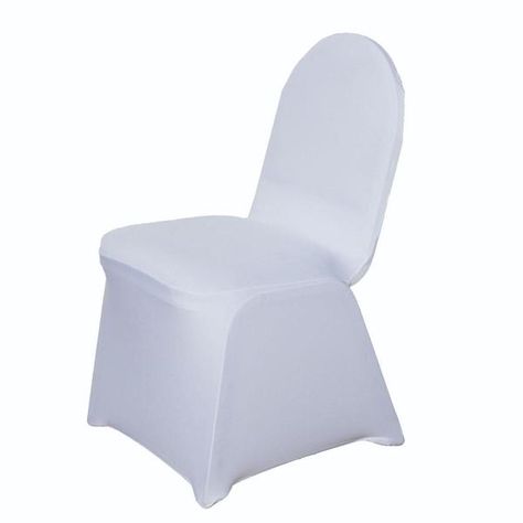 Diy Chair Covers, Wedding Chair Covers, Chair Covers Party, White Chair Covers, Folding Chair Covers, Banquet Chair Covers, Party Chairs, White Spandex, Chair Ties