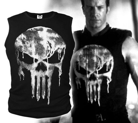 The Punisher Skull Vest Sleeveless Ghost Slim Shirt T-Shirt Cosplay Sports S2Xl Punisher Tattoo, Skull Vest, The Punisher Skull, Punisher T Shirt, Punisher Skull, Slim Vest, The Punisher, Bd Comics, Skull T Shirt