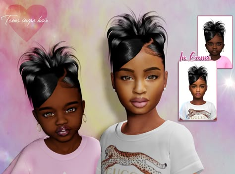 Afro Hair Sims 4 Cc, Toddler Hair Sims 4, Toddler Cc Sims 4, Sims Finds, Sims 4 Toddler Clothes, Sims 4 Couple Poses, Alpha Cc, Sims Baby, Sims 4 Black Hair