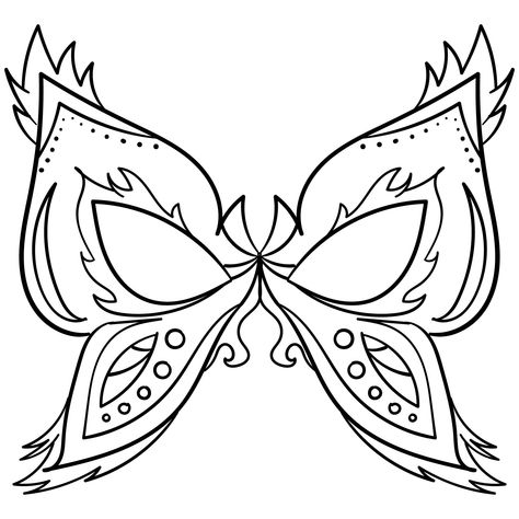 Karnevalove Masky, Cat Mask Template, Mask Coloring Page, Diy Crafts Butterfly, Printable Coloring Masks, Diy Eye Mask, Mask Template Printable, Coloring Mask, Entertaining Kids