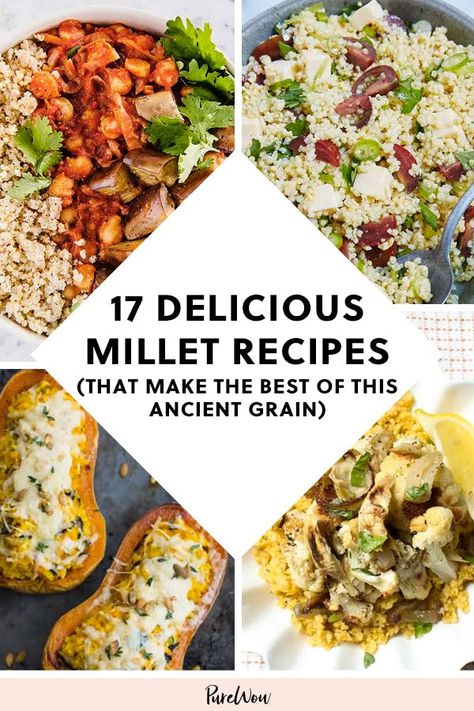 17 Delicious Millet Recipes That Make the Best of This Ancient Grain Healthy Grains Recipes, Ancient Grains Recipes, Millet Recipes, Grain Bowls, Healthy Grains, Ancient Grains, Stuffing Recipes, Grain Foods, Millet