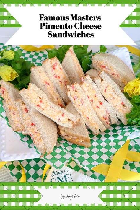 Host A Masters Viewing Party Old Fashioned Pimento Cheese Recipe, Masters Pimento Cheese, Pimento Cheese Recipe, Pimento Cheese Sandwiches, Pimento Cheese Recipes, Egg And Cheese Sandwich, Spreadable Cheese, Cheese Sandwich Recipes, Party Sandwiches