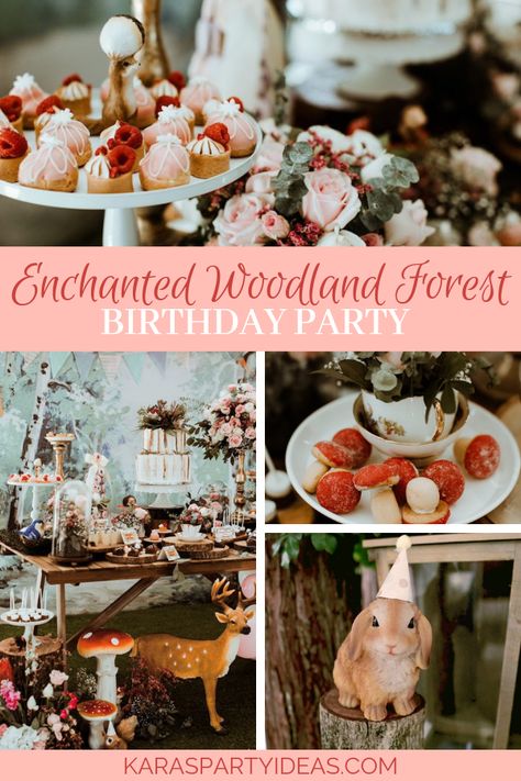 1st Birthday Enchanted Forest, Woodland Picnic Birthday Party, Woodland Boho Party, Forest Princess Birthday Party, Magical Forest Theme Birthday Party, Woodland Forest Birthday Party Girl, Winter Woodland Birthday Party Girly, Forest Theme Birthday Party Girl, Woodland Unicorn Party