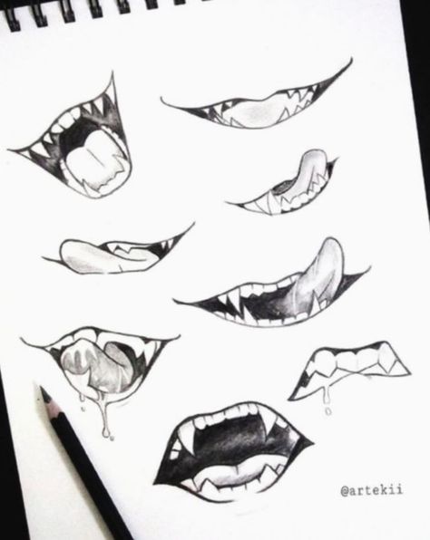 Anime Mouth Drawing, Beautiful Pencil Drawings, Anime Face Drawing, Anime Mouths, Mouth Drawing, Drawing Faces, Lips Drawing, Drawing Expressions, Anime Eye Drawing