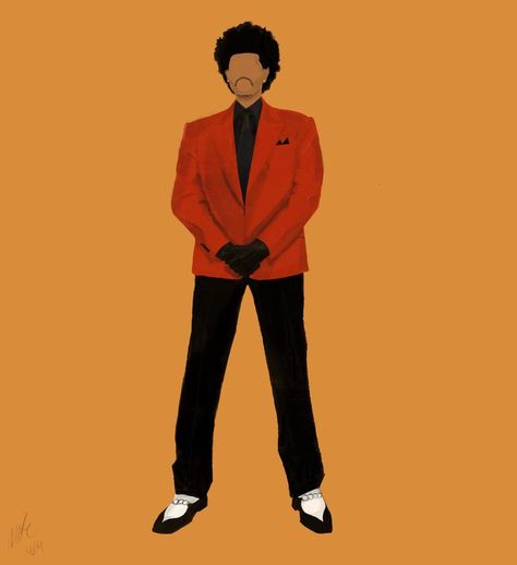 The Weeknd Illustration Art, Weeknd Illustration, The Weeknd Illustration, Weekend Artist, Abel Tesfaye, Minimal Poster, Red Suit, Small Canvas Art, Small Canvas