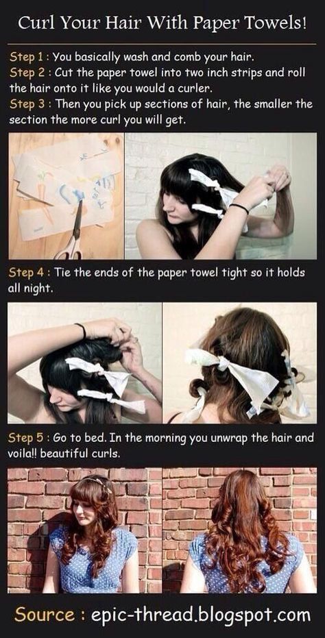 Paper Towel Curls, Curls Tutorial, Curls No Heat, Curl Your Hair, Heatless Curls, Hair Affair, Perfect Curls, Paper Towels, Beauty Ideas