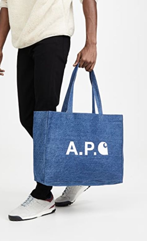 From A.P.C. Paris x Carhartt-WIP the Shopping Tote bag in Washed Indigo Blue from the latest A.P.C. x Carhartt capsule collection for Spring/Summer 2020. The latest addition to this brand collaboration which just works, the shopper tote features APC X Carhartt artwork in contrast white. Material: 100% Cotton twill Dimensions: 44 x 36 x 14 cm Pls contact us for any additional info. Thank you. SHIPMENT We aim to dispatch within 5 working days of payment being recieved. No shipping on Saturday and Sunday. We combine shipping. Please if you buy more than 1 item ask for a new total invoice.  Please be informed that if the total weight of the parcel is over 2 kg no combine shipping possible and it may still be shipped together, but the total freight charge is payable We ship Priority registered Brand Collaboration, Shopping Tote Bag, Shopper Tote, Carhartt Wip, Capsule Collection, Shopping Tote, Indigo Blue, White Material, A P