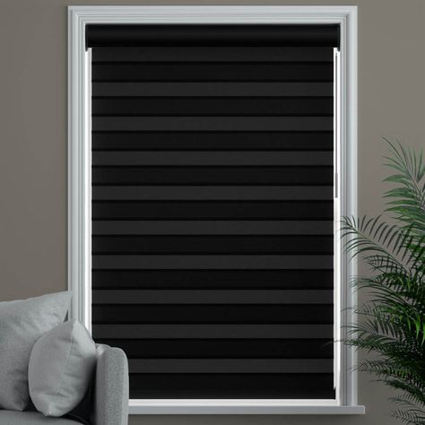 Transitional Window Treatments, Black Window Treatments, Blinds For Windows Living Rooms, Bathroom Shades, Black Blinds, Office Blinds, Light Filtering Shades, Zebra Shades, Select Blinds