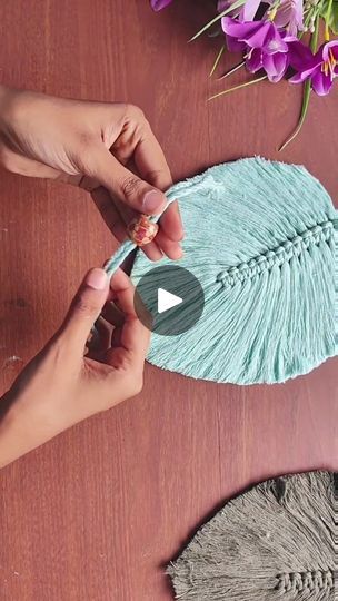 How To Make Leaf Macrame, Macreme Leaves Diy, Macrame Leaf Tutorial, Macrame Leaf Wall Hanging, Leaf Macrame, Leaf Wall Decor, Macrame Leaf, Handmade Tutorial, Diy Room Decor Videos