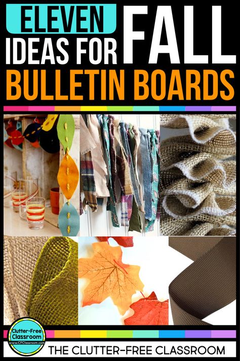 Easy Fall Bulletin Boards, Bulletin Board Ideas For Elementary, Bulletin Boards For Elementary, Fall Bulletin Board Ideas, Classroom Wall Displays, November Bulletin Boards, Fall Bulletin Board, School Hallway, Clutter Free Classroom