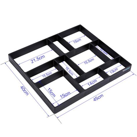 Garden Paving Mold,YMIKO 10 Grid Garden Paving Mould Plastic Brick Path Maker Stone Model Road Cement DIY - Walmart.com Concrete Paving Moulds, Concrete Stepping Stone Molds, Garden Concrete, Walk Maker, Stepping Stone Molds, Concrete Stepping Stones, Jardim Diy, Outdoor Paving, Concrete Patio Designs