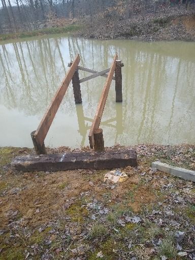 Building a Pond Dock 101 | Deer Hunter Forum Diy Pond Dock, Pond Dock, Diy Dock, Building A Pond, Build A Frame, Floating Dock, Deer Hunter, 55 Gallon, Rail Road