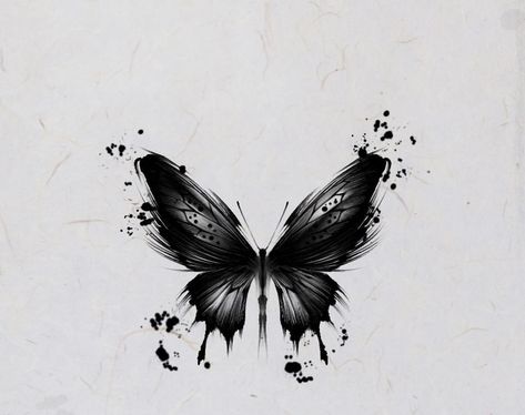 Dark Style Tattoo, Abstract Butterfly Tattoo, Dark Butterfly Tattoo, Girl Spine Tattoos, Butterfly Neck Tattoo, Butterfly Tattoo Cover Up, Black Butterfly Tattoo, Butterfly Wrist Tattoo, Butterfly Tattoos For Women