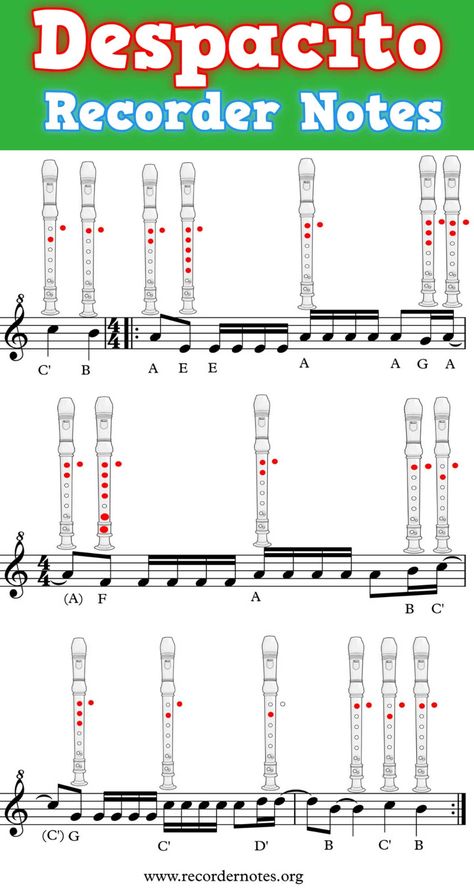 🥇 Despacito on Recorder【 Learn with Letters】 Songs On Recorder, Recorder Songs With Fingerings, Recorder Notes Songs, Recorder Songs Beginner, Easy Recorder Songs, Recorder Fingering Chart, Recorder Notes, Basic Music Theory, Recorder Sheet Music